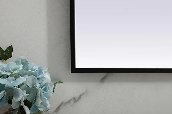 Illuminate, Metal Frame Arch Mirror 36X42 Inch in, Modern, Black - ModernBath