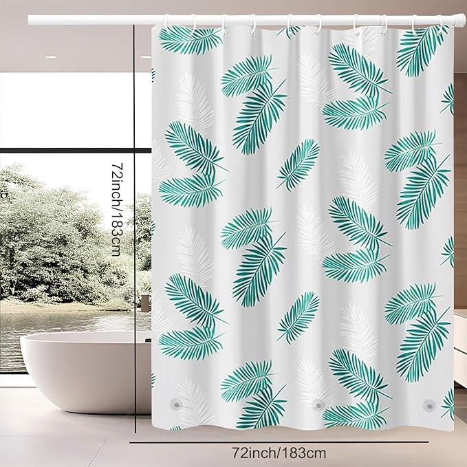 TIKABC Shower Curtain Liner, 4G PEVA Shower Liner, Plastic Waterproof Shower Curtains, 72x72 inch with Grommet Holes 3 Magnetic Weights - ModernBath