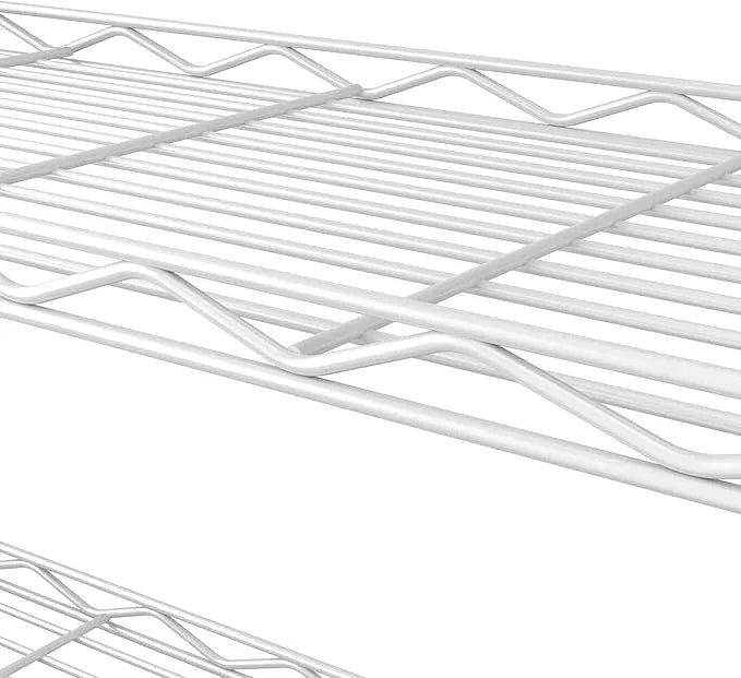 HOMEFORT 5-Tier Wire Shelving 5 Shelves Unit Metal Storage Rack Durable Organizer Perfect for Pantry Closet Kitchen Laundry Organization in White - ModernBath