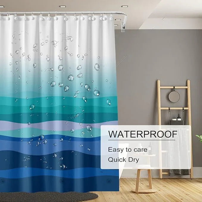 TIKABC Shower Curtain Liner, 4G PEVA Shower Liner, Plastic Waterproof Shower Curtains, 72x72 inch with Grommet Holes 3 Magnetic Weights - ModernBath