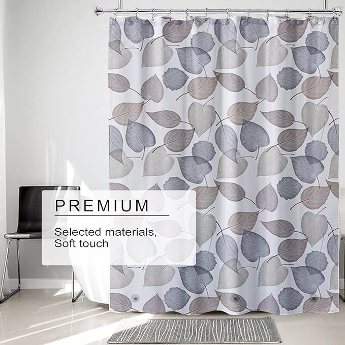 TIKABC Shower Curtain Liner, 4G PEVA Shower Liner, Plastic Waterproof Shower Curtains, 72x72 inch with Grommet Holes 3 Magnetic Weights - ModernBath
