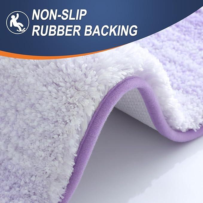OLANLY Bathroom Rugs Mat 30x20, Extra Soft Absorbent Microfiber Bath Rugs, Rubber Backing, Quick Dry, Machine Washable Bath Mat for Bathroom Floor, Tub and Shower, Home Decor Accessories, Light Purple - ModernBath
