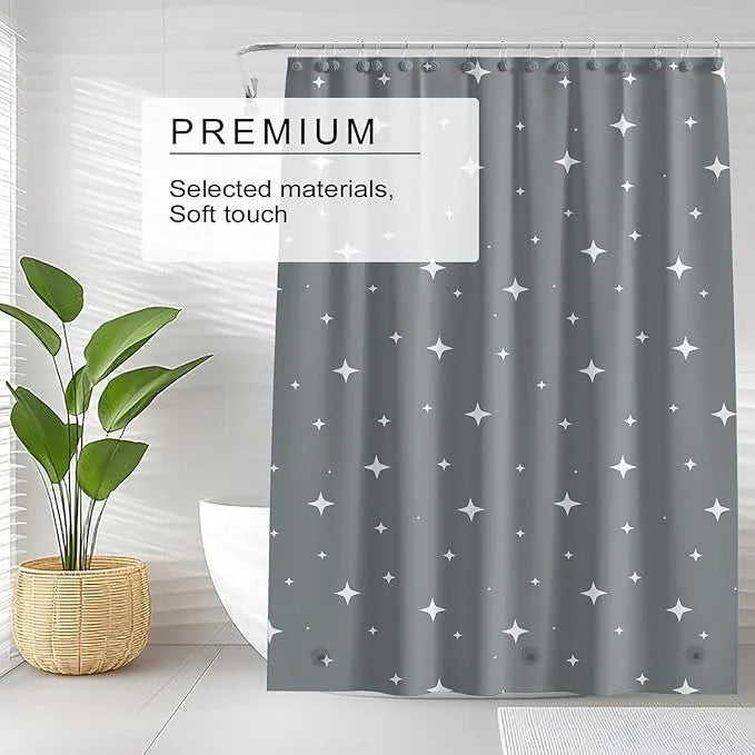 TIKABC Shower Curtain Liner, 4G PEVA Shower Liner, Plastic Waterproof Shower Curtains, with Grommet Holes and 3 Magnetic Weights(Dreamy Grey) - ModernBath
