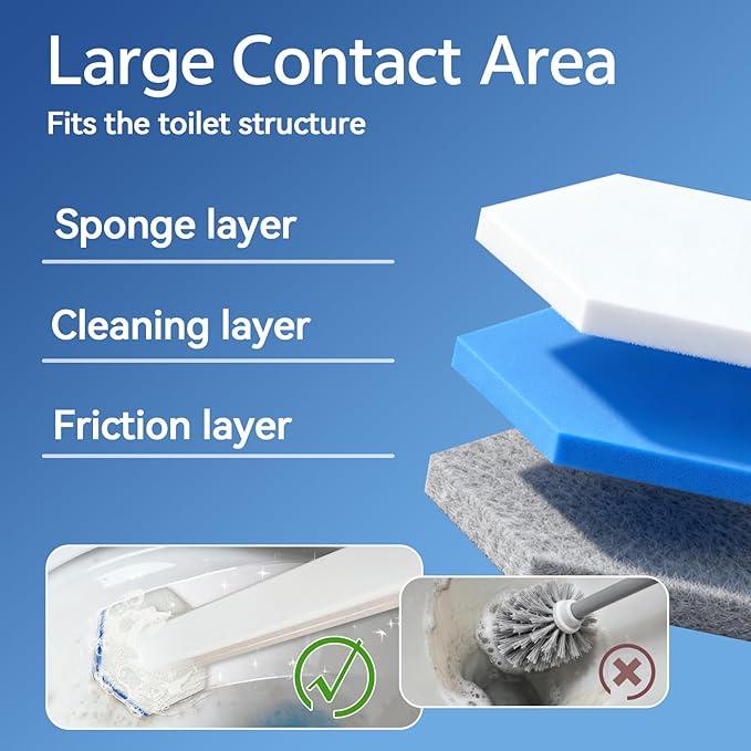 Aimery 40 Count Blue Disposable Toilet Bowl Wand Refills – Easy Clean & Fresh Toilet - ModernBath