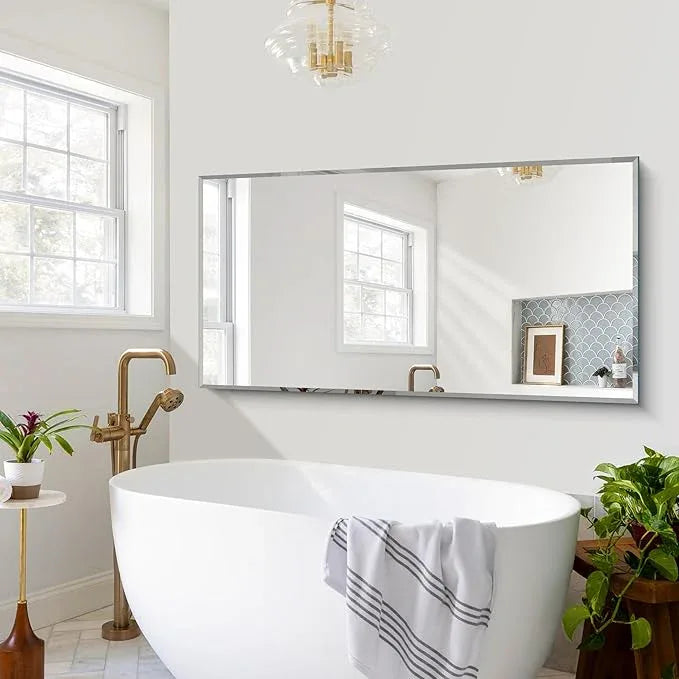 CILIBER Beveled Bathroom Mirror, 30x60 Large Frameless Mirrors for Over Sink, Upgraded Shatterproof Beveled Frameless Vanity Mirror for Bathroom,Bedroom,Living Room and Entryway - ModernBath