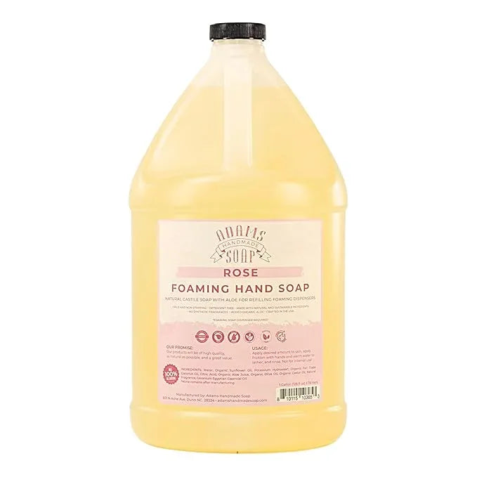 Adams Handmade Soap Liquid Foaming Soap 1 Gal - Rose - ModernBath