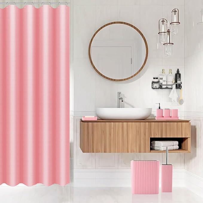 XLHOMO 28PC Bathroom Set - Gorgeous Pink Bathroom Set, Bathroom Accessory Set, Pink Shower Curtain Set with 5PC Shower Caddies - ModernBath
