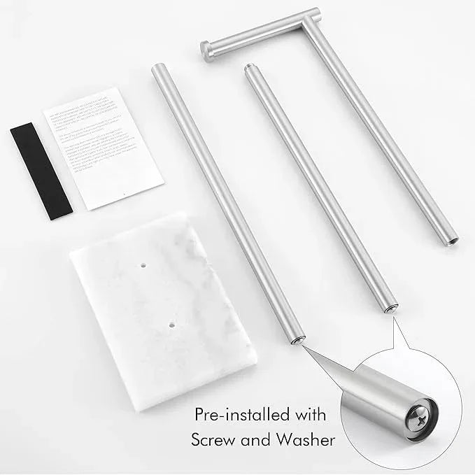 KES Toilet Paper Holder Stand 29.5 Inches, Free Standing Toilet Paper Storage with Marble Base Toilet Roll Holder for Bathroom, SUS304 Stainless Steel Brushed Finish, BPH288-2 - ModernBath