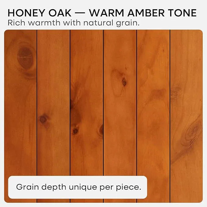 Homeforia Oak Floating Shelves 36 inches Long, High End Solid Real Wood 36 inch Floating Shelf for Room Wall, Honey Oak Wooden 36inch Kitchen Shelves, Heavy Duty Bracket, 36 X 6.5 X 1.75 in, Set of 2 - ModernBath