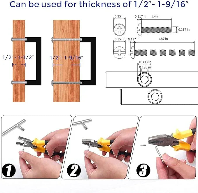 Ravinte 35 Pack Solid 3 Inch Center to Center Slim Square Bar Drawer Handles - Cabinet Hardware in Matte Black - Kitchen Pulls and Handles - ModernBath