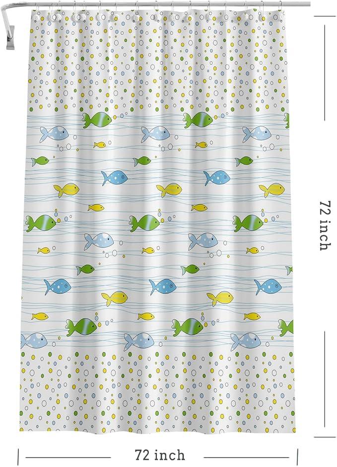 TIKABC Shower Curtain Liner, 4G PEVA Square Shower Liner, Plastic Waterproof Shower Curtains, 72x72 inch with Grommet Holes 3 Magnetic Weights - ModernBath