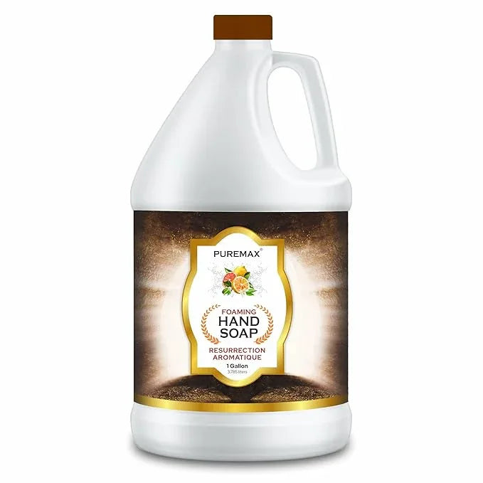 Puremax Foaming Hand Soap Refills with Essential Oils | Resurrection Aromatique | Citrus Smell | Gentle, Moisturizing | Biodegradable Formula | Made in USA | 128 Fl Oz (1 Gallon) | - ModernBath