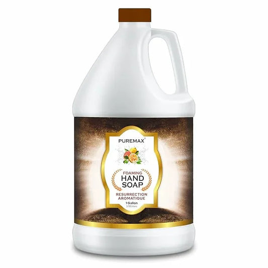 Puremax Foaming Hand Soap Refills with Essential Oils | Resurrection Aromatique | Citrus Smell | Gentle, Moisturizing | Biodegradable Formula | Made in USA | 128 Fl Oz (1 Gallon) | - ModernBath