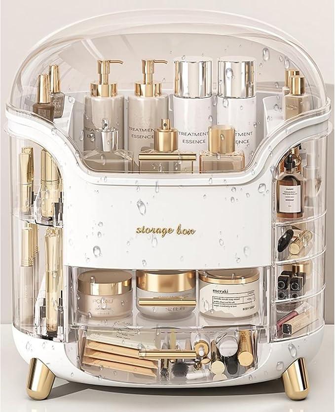Omeily Upgrade Large Makeup Organizer Countertop Vanity Organizer Cosmetic Organizer Makeup Storage Box Bathroom Counter Organizer Perfume Skincare Organizers Gift Women Clear Design Easy Visibility - ModernBath
