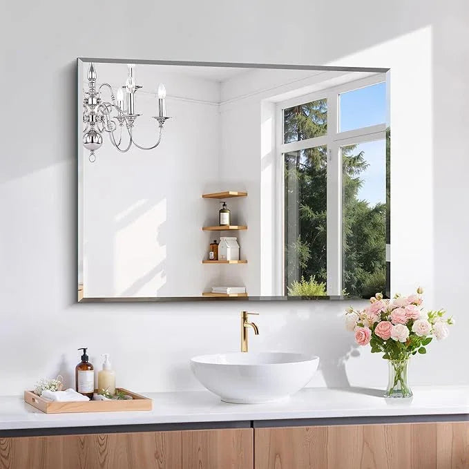 CILIBER Beveled Bathroom Mirror, 30x40 Large Frameless Mirrors for Over Sink, Upgraded Shatterproof Beveled Frameless Vanity Mirror for Bathroom,Bedroom,Living Room and Entryway - ModernBath