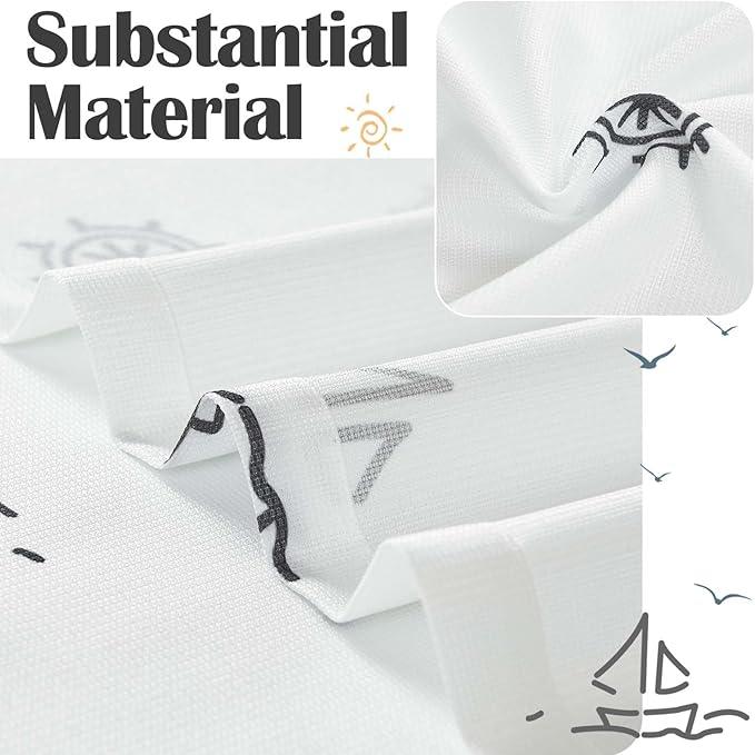 jinchan Black and White Nautical Shower Curtain Kids Cartoon Printed Waterproof Fabric Shower Curtains for Bathroom Ocean Sailboat Simple in Bath with 12 Hooks 70x72 Inches - ModernBath