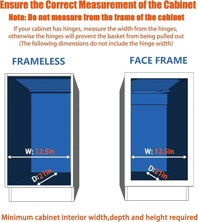 ROOMTEC Pull Out Cabinet Organizer, Cabinet Pull Out Shelves 11" W x 18" D, Heavy Duty Cabinet Drawers Slide Out Kitchen Cabinet Organizers Storage Shelf - ModernBath