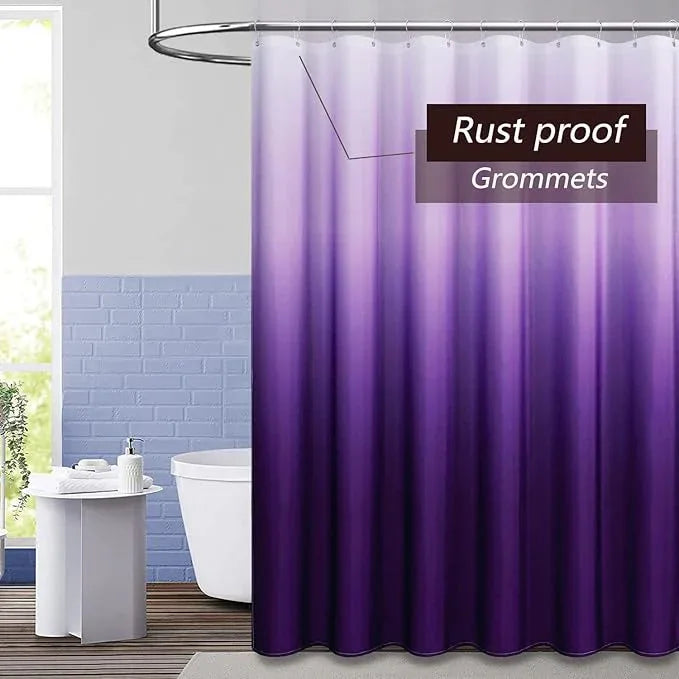 TIKABC Shower Curtain Liner, 4G PEVA Shower Liner, Plastic Waterproof Shower Curtains, with Grommet Holes and 3 Magnetic Weights(Gradient Purple) - ModernBath