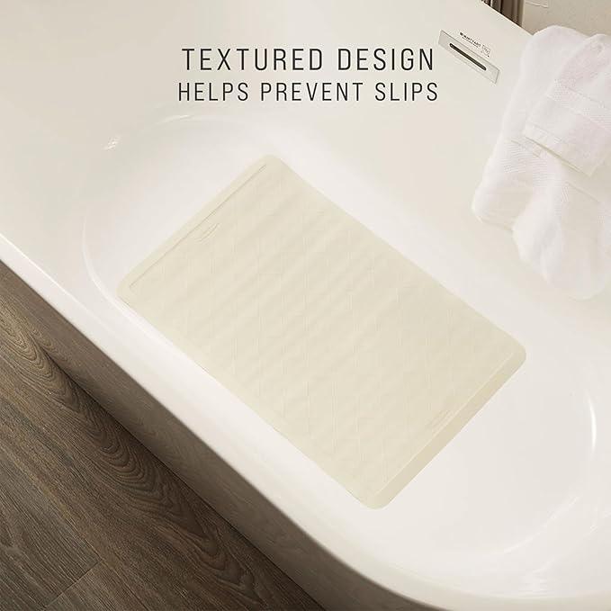 Rubbermaid Commercial Products Safti-Grip Bath Mat, Large, White, Suction-Backed, for Commercial/Residential Use for Home/Hotel/Shower/Bathtub - ModernBath
