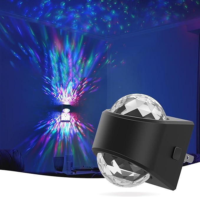 Night Lights Plug into Wall, Star Projector for Bedroom, Night Light Projector for Kids, 9-Color RGB Galaxy Nightlight with Dusk to Dawn Sensor for Bathroom, Home Gaming Room Decor Gifts - ModernBath