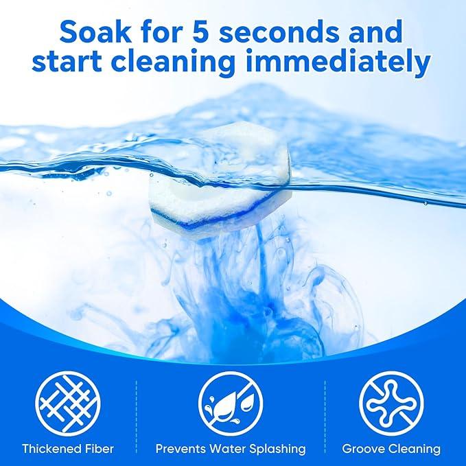 2X Cleaning Power Upgrade Formula Toilet Wand Refills, Fits for Clorox Wand,50 Count Disposable Toilet Bowl Wand Refills - No Falling Apart, Fits Most Brand Toilet Brushes for Bathroom Cleaning - ModernBath