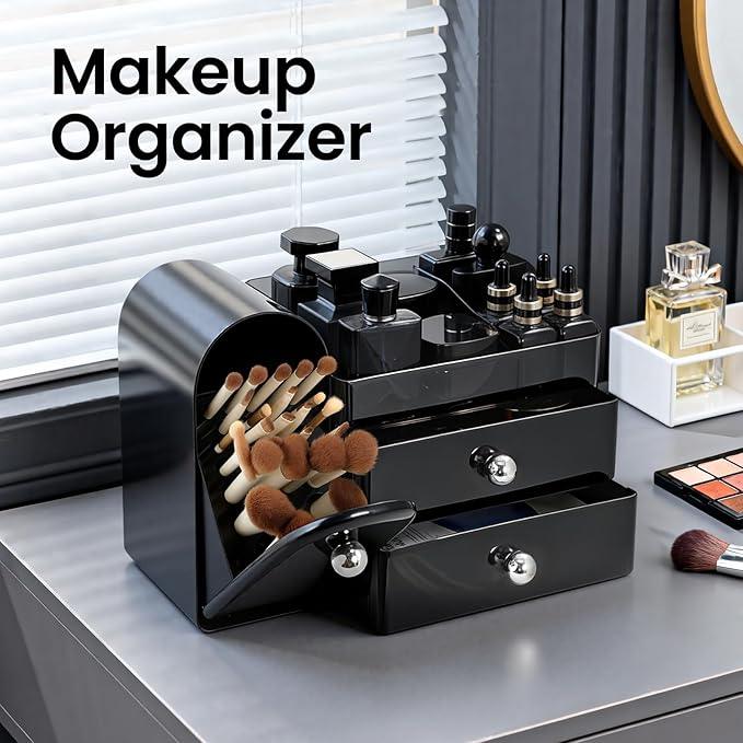 Makeup Organizer,Vanity Organizer with Makeup Brush Holder,Large Skincare Organizers and Bathroom Countertop Organizer,Storage Lipstick,Perfume,Nail Polish,Beauty,Hair Accessories,Gifts for Women - ModernBath