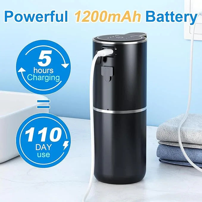Fantictas Automatic Soap Dispenser Touchless Automatic Liquid Soap Dispenser 4 Adjustable 1200mAh Soap Dispensing Levels Wall Mount for Kitchen and Bathroom - ModernBath