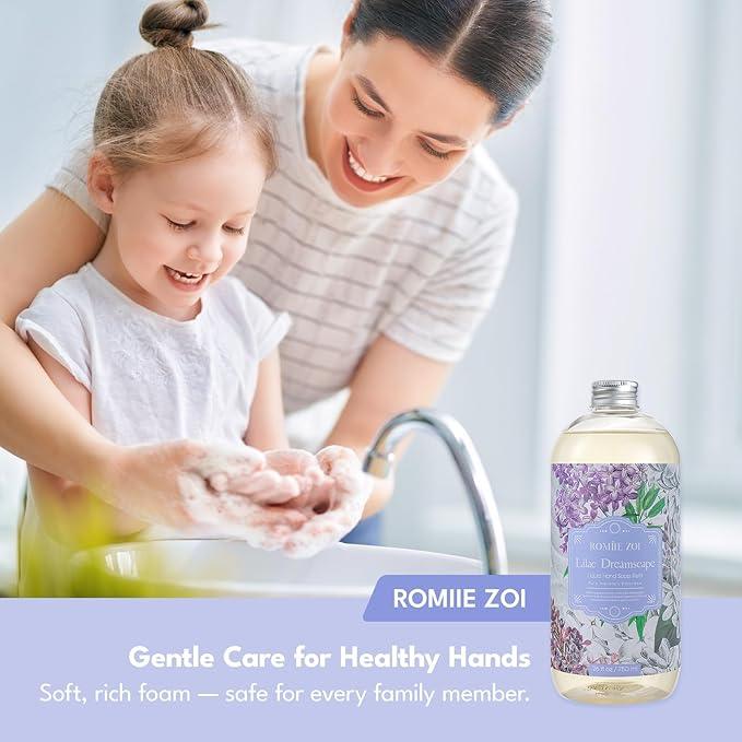 ROMIIE ZOI Liquid Hand Soap Refill, Lilac, Gentle & Moisturizing Formula, 750 ML/ 26 FL OZ - ModernBath