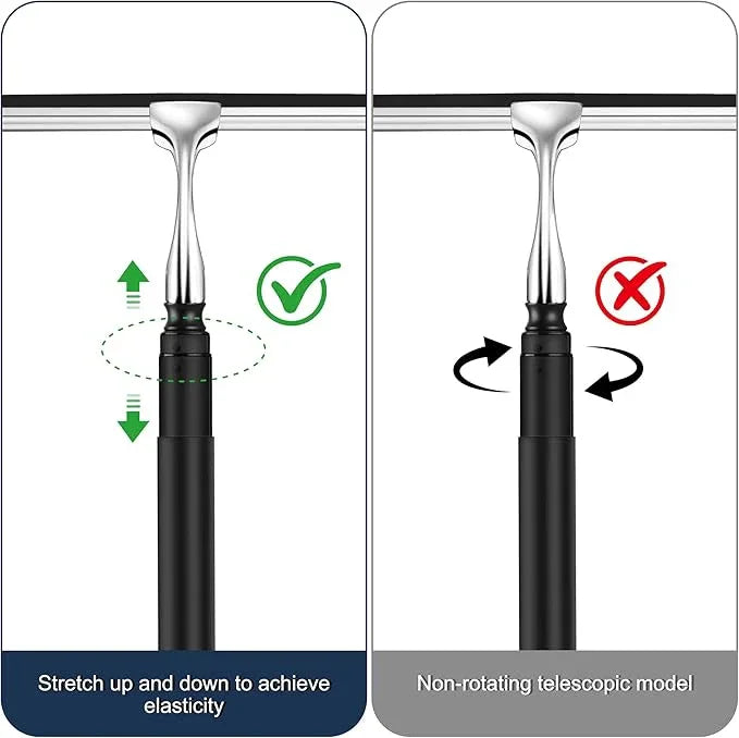 Eahwey 12-51’’ Telescopic Window Squeegee for High Windows, 2-in-1 Window Cleaning Kit with Extra Silicone Blade & Hook, Professional Squeegee for Shower Glass Doors, Car Windshield & Outdoor Use - ModernBath