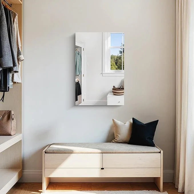 KOCUUY Frameless Mirror, 16"x24" Bathroom Mirror for Over Sink, Unframed Mirrors for Wall Upgraded Shatterproof Design, Modern Decorative for Bedroom, Living Room, Entryway - ModernBath