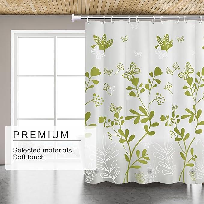 TIKABC Shower Curtain Liner, 4G PEVA Shower Liner, Plastic Waterproof Shower Curtains, with Grommet Holes and 3 Magnetic Weights(Butterfly) - ModernBath