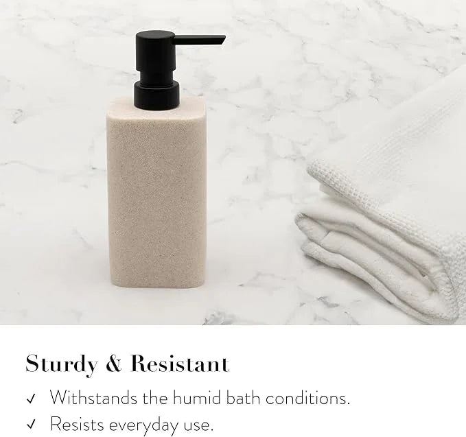 ZCCZ Black Bathroom Accessory Sets, 4 Pieces Bathroom Accessories Complete Set Vanity Countertop Accessory Set Marble Look, Includes Lotion Dispenser Soap Pump, Tumbler, Toothbrush Holder and Tray - ModernBath