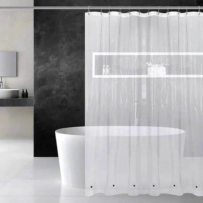 Barossa Design Shower Curtain Liner with 6 Magnets - Heavy Duty PEVA Plastic Shower Curtain for Bathroom, Waterproof Vinyl & See Through Bath Liner, Metal Grommets - Clear, 72x72 - ModernBath