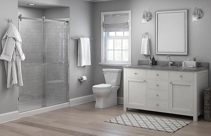 Franklin Brass Kinla 5-Piece Bathroom Set Polished Chrome 18" and 24" Towel Bar Racks,Toilet Paper Holder, Ring, Hook KIN5PC-PC - ModernBath