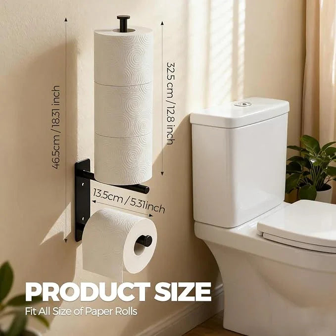 Modern Bathroom Toilet Paper Holder - Wall Mounted Storage Roll Dispenser for Bathroom - Self-Adhesive or Screw Installation Tissue Organizer for Space Saving - ModernBath