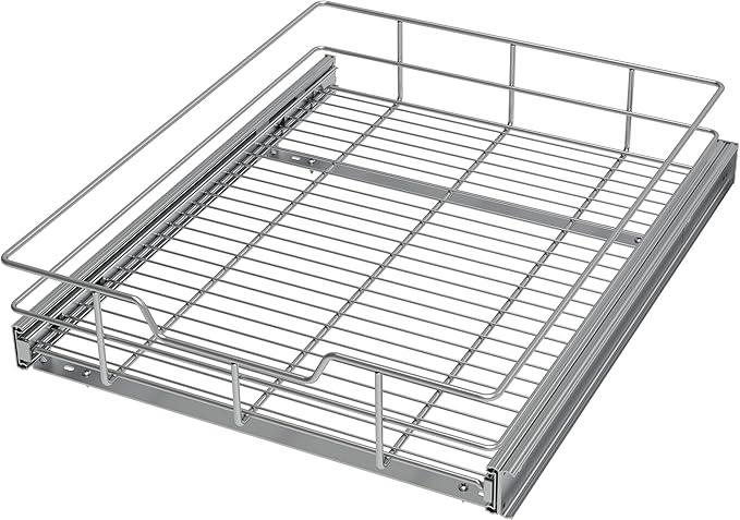 Pull Out Cabinet Organizer 20" W X 22" D, Slide Out Drawers For Kitchen Organizers and Storage, Pull Out Drawers For Cabinets Capacity Heavy Duty Caddy, Cabinet Shelves Chrome-Plated, Bathroom Pantry - ModernBath