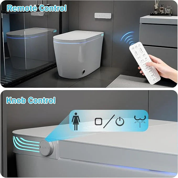 TOTTE Luxury Smart Toilet with Bidet Built-in, Auto Open/Close, Dual Auto Power Flush, One Piece Elongated Toilet with Instant Warm Water & Warm Air Dryer, Built-in Aroma System, Japanese Toilets - ModernBath