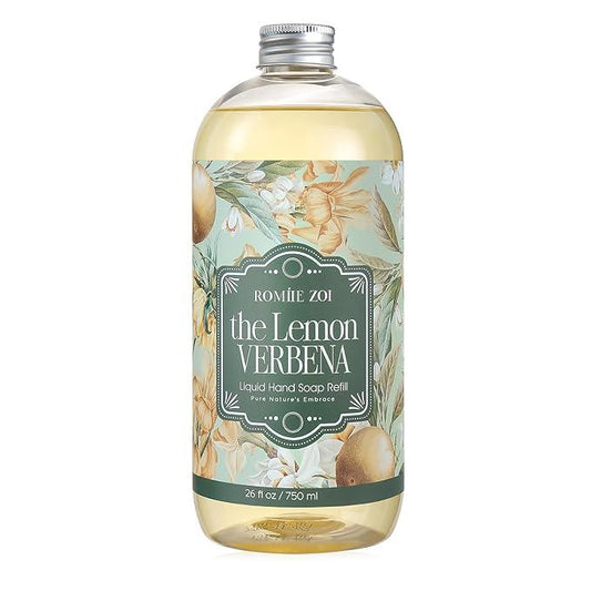 ROMIIE ZOI Liquid Hand Soap Refill, Lemon Verbena, Gentle & Moisturizing Formula, 750 ML/ 26 FL OZ - ModernBath