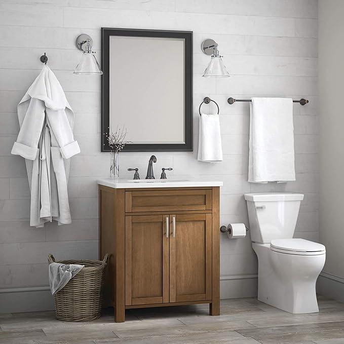 Franklin Brass Kinla 5-Piece Bathroom Set Oil-Rubbed Bronze 18', 24' Towel Bar Racks, Toilet Paper Holder, Ring, Hook KIN5PC-ORB - ModernBath