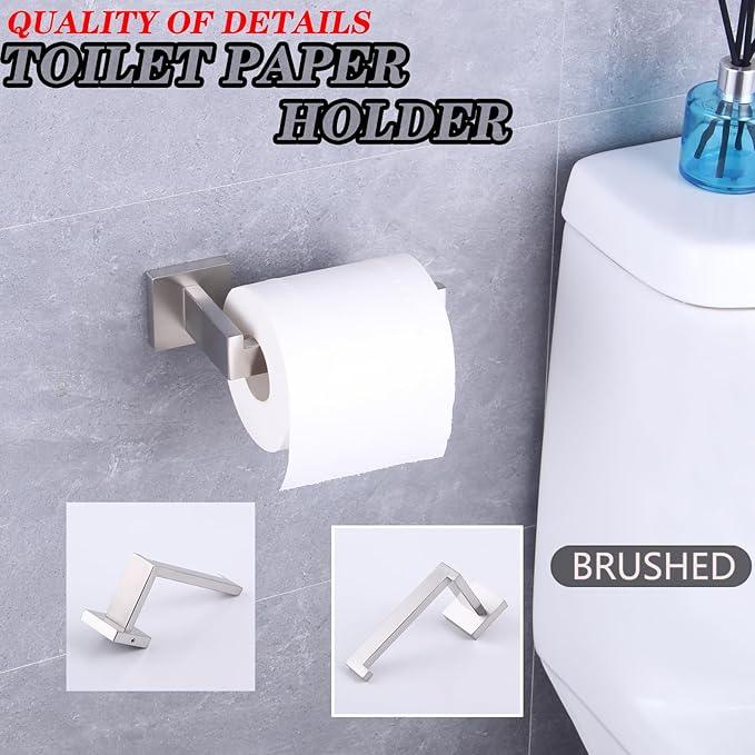 GERZWY Toilet Paper Holder Paper Towel Dispenser Tissue Roll Hanger Wall Mounted Brushed Stainless Steel FG1605-LS - ModernBath