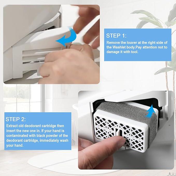 Replace OEM TOTO THU9476 Deodorizer Catalyst,Deodorizing Cartridge Compatible for Washlet C100/C200/S300e/S350e Toilet Deodorizer FilterToilet Air Filter Carbon Deodorizing Cartridge (THU9476-2) - ModernBath