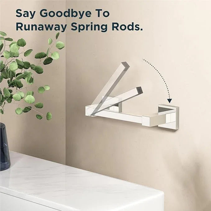 FORIOUS Toilet Paper Holder Set Wall Mount, SUS 304 Stainless Steel Pivoting Toilet Paper Holder and Towel Ring, Hand Towel Holder Set for Bathroom, Square Bathroom Hardware Set, Chrome - ModernBath