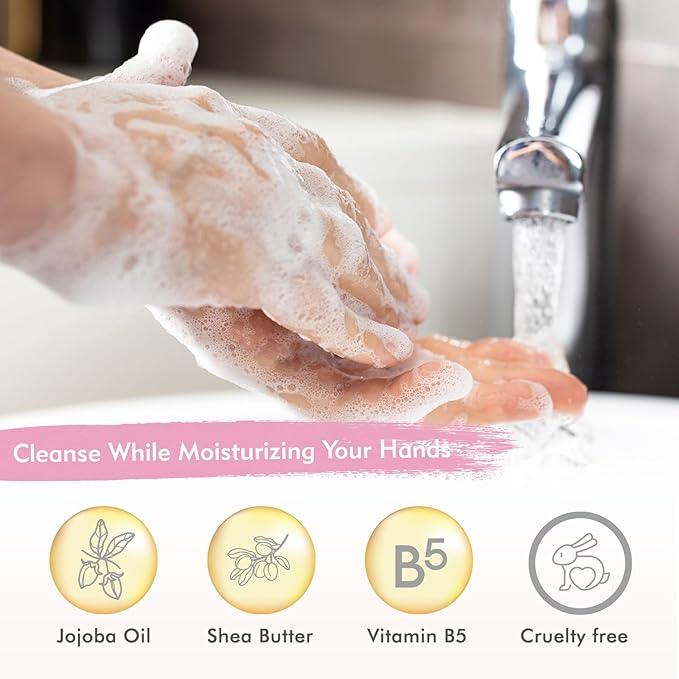 ROMIIE ZOI Cherry Blossom Liquid Hand Soap Refill Gift Set – 3 Pack (26 Fl Oz Each), Moisturizing & Gentle, Biodegradable Formula with Essential Oils for Spa, Kitchen, Bathroom - ModernBath