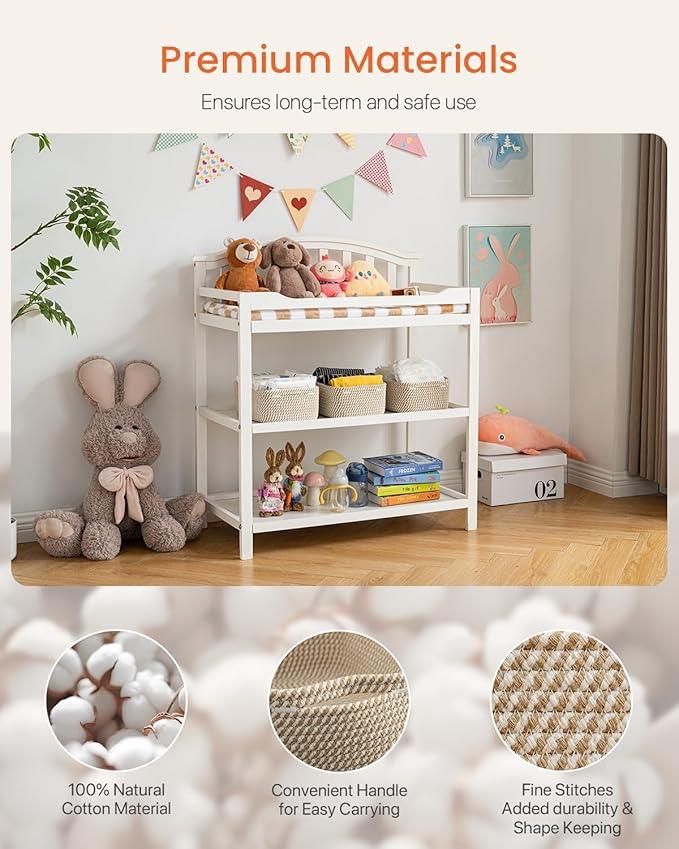 Small Woven Basket, 12 x 8 x 4.5 Inches, Storage Basket for Organizing, Cute Small Rope Shelf Closet Cube Storage Bins Baskets for Shelves, Dog Toy Gift Baskets Empty, 3 Pack Brown - ModernBath