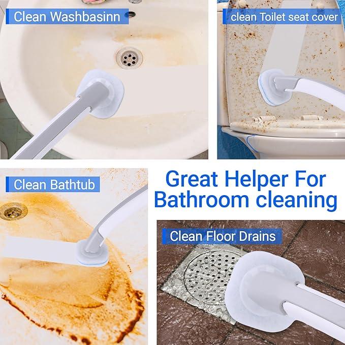 30 Count Disposable Toilet Brush Refills, Toilet Refill Pads Compatible with Oshang Toilet Brush, Bathroom Cleaning Heads - ModernBath
