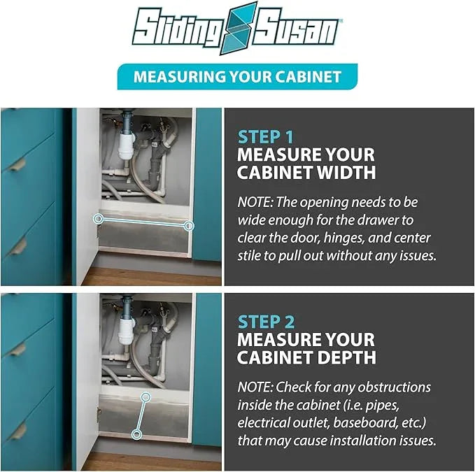 SlidingSusan Pull Out Drawer Organizer for Cabinets, Gliding Soft Close Shelves for Kitchen, Pantry, Bathroom, & Storage Organization, Hard Rock with MDF Core, 14 Inch Wide x 18 Inch Deep - ModernBath
