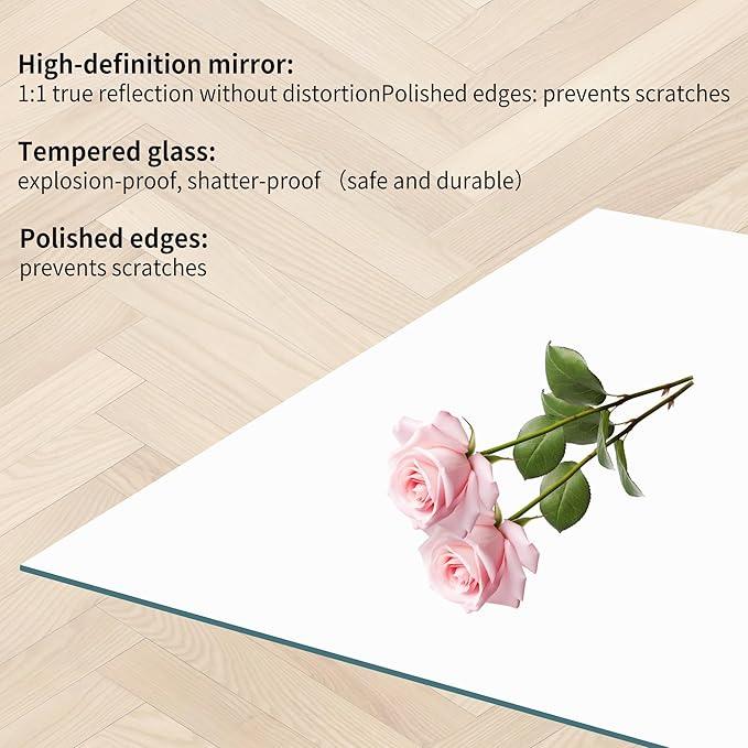 KOCUUY Large Frameless Mirror,36x36 Inch Square Bathroom Vanity Mirror for Over Sink, Upgraded Shatterproof Unframed Design for Bedroom, Living Room, Entryway - ModernBath