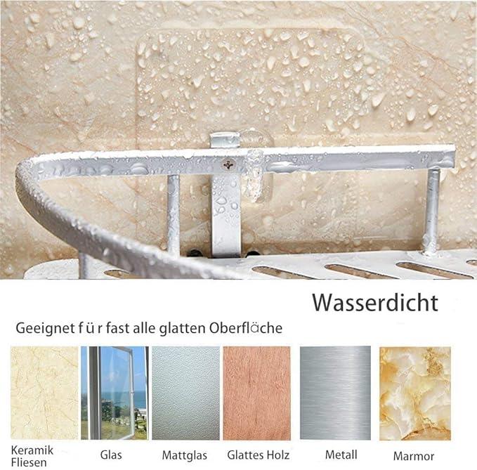 Hawsam No Drilling Bathroom Corner Shelves, Aluminum 2 Tier Shower Shelf Caddy Adhesive Storage Basket for Shampoo (Corner) - ModernBath