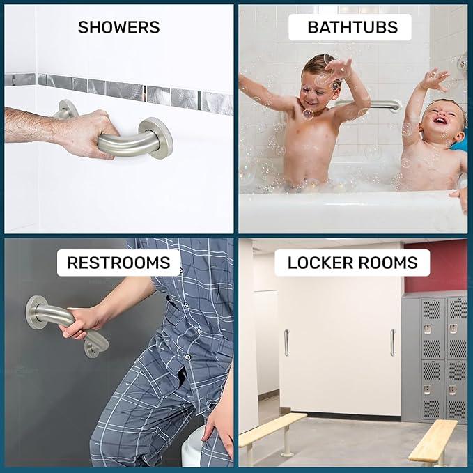 Highcraft Grab Bar for Bathtubs and Showers, Shower Grab Bars for Seniors and Elderly, Safety Bar for Bathroom 48" x 1.5" ADA Compliant Grab Bar, Heavy Duty Stainless Steel Shower Handle Wall Mount - ModernBath
