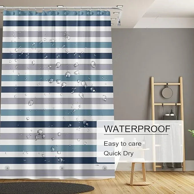 TIKABC Shower Curtain Liner, 4G PEVA Shower Liner, Plastic Waterproof Shower Curtains, 72x72 inch with Grommet Holes 3 Magnetic Weights - ModernBath